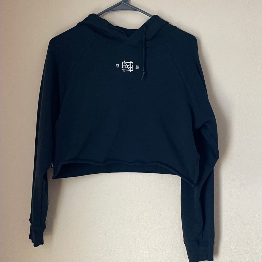 Flag Nor Fail Black Hoodie with White Logo